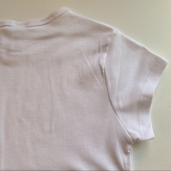 Akdmks White T Shirt Gold Tone Letters Glitter Studs Sz L NWT - Picture 6 of 11